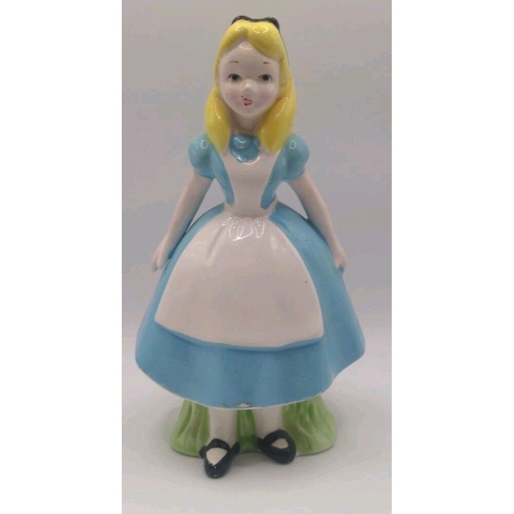 Alice In Wonderland Walt Disney Productions Ceramic Figurine Vintage Japan